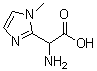 CAS # 85692-43-9, alpha-Amino-1-methyl-1H-imidazole-2-acetic acid