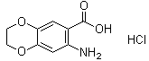structure of CAS# 857020-56-5, 7-氨基-1,4-苯并二恶烷-6-羧酸盐酸盐