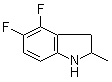 CAS # 85730-59-2, 4,5-Difluoro-2,3-dihydro-2-methyl-1H-indole, (±)-4,5-Difluoro-2-methyl-2,3-dihydroindole, 4,5-Difluoro-2-methyl-2,3-dihydro-1H-indole