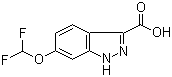 CAS # 858661-80-0, 6-Difluoromethoxyindazole-3-carboxylic acid, 6-(Difluoromethoxy)-1H-indazole-3-carboxylic acid