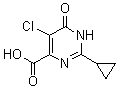 structure of CAS# 858956-26-0, 5-氯-2-环丙基-1,6-二氢-6-氧代-4-吡啶甲酸