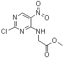 structure of CAS# 859307-58-7, N-(2-氯-5-硝基-4-嘧啶基)甘氨酸甲酯