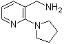 structure of CAS# 859850-79-6, 2-(1-吡咯烷基)-3-吡啶甲胺