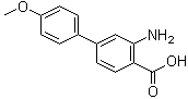 structure of CAS# 861389-74-4, 3-氨基-4'-甲氧基[1,1'-联苯]-4-羧酸
