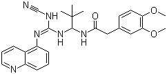 CAS # 861393-28-4, A-740003, N-[1-[[(Cyanoamino)(5-quinolinylimino)methyl]amino]-2,2-dimethylpropyl]-3,4-dimethoxybenzeneacetamide