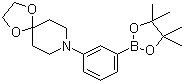 structure of CAS# 862261-25-4, 3-(1,4-二氧杂-8-氮杂螺[4.5]癸烷-8-基)苯硼酸频哪醇酯