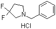 structure of CAS# 862416-37-3, 3,3-二氟-1-(苯基甲基)吡咯烷盐酸盐