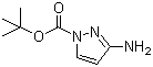 structure of CAS# 863504-84-1, tert-Butyl 3-aminopyrazole-1-carboxylate