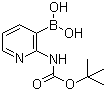 structure of CAS# 863753-35-9, 2-(叔丁氧羰基氨基)吡啶-3-硼酸