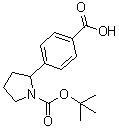structure of CAS# 863769-40-8, 2-(4-羧基苯基)-1-吡咯烷羧酸叔丁酯