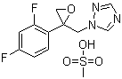 structure of CAS# 86386-77-8, 1-[2-(2,4-二氟苯基)-2,3-环氧丙烷]-1H-1,2,4-三氮唑甲磺酸盐