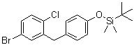 CAS # 864070-19-9, 4-Bromo-1-chloro-2-[[4-[[(1,1-dimethylethyl)dimethylsilyl]oxy]phenyl]methyl]benzene