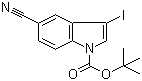 structure of CAS# 864685-26-7, 1-Boc-5-氰基-3-碘吲哚