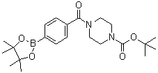 structure of CAS# 864754-13-2, 4-[4-(4,4,5,5-四甲基-1,3,2-二氧杂环戊硼烷-2-基)苯甲酰基]-1-哌嗪羧酸叔丁酯