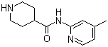 structure of CAS# 865078-92-8, N-(4-Methylpyridin-2-yl)piperidine-4-carboxamide