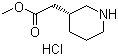 structure of CAS# 865157-03-5, (R)-哌啶-3-乙酸甲酯盐酸盐