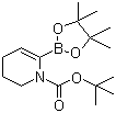 structure of CAS# 865245-32-5, N-Boc-3,4-Dihydropyridine-6-boronic acid pinacol ester