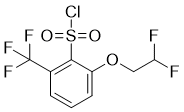 2-(2,2-Difluoroethoxy)-6-(trifluoromethyl)benzene-1-sulfonyl chloride molecular structure (CAS 865352-01-8)