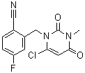 structure of CAS# 865759-24-6, 2-[(6-氯-3,4-二氢-3-甲基-2,4-二氧代-1(2H)-嘧啶基)甲基]-4-氟苯甲腈