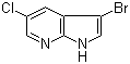structure of CAS# 866546-09-0, 3-溴-5-氯-1H-吡咯并[2,3-b]吡啶