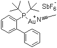 (Acetonitrile)[(biphenyl-2-yl)di-tert-butylphosphine]gold(1+) hexafluoroantimonate molecular structure (CAS 866641-66-9)
