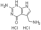 structure of CAS# 86694-45-3, 2-氨基-5-(氨基甲基)-1,7-二氢-4H-吡咯并[2,3-d]嘧啶-4-酮二盐酸盐