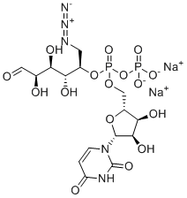 CAS # 868208-96-2, UDP-6-azido-6-deoxy-D-Gal.2Na, Uridine 5-disphospho-6-azido-6-deoxy-D-galactose disodium salt