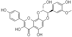 CAS # 86831-53-0, Rhodiolin, rel-(2R,3R)-2,3-Dihydro-6,8-dihydroxy-3-(4-hydroxy-3-methoxyphenyl)-2-(hydroxymethyl)-9-(4-hydroxyphenyl)-7H-pyrano[2,3-f]-1,4-benzodioxin-7-one, Rhodiolinin