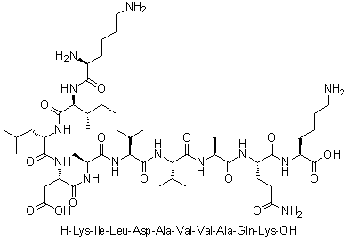 CAS 登录号：868527-36-0, L-赖氨酰-L-异亮氨酰-L-亮氨酰-L-alpha-天冬氨酰-L-丙氨酰-L-缬氨酰-L-缬氨酰-L-丙氨酰-L-谷氨酰胺酰-L-赖氨酸