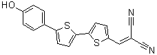 structure of CAS# 868592-56-7, 2-[[5'-(4-羟基苯基)[2,2'-联噻吩]-5-基]亚甲基]丙二腈