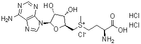 5'-[[(3S)-3-Amino-3-carboxypropyl]methylsulfonio]-5'-deoxyadenosine chloride dihydrochloride molecular structure (CAS 86867-01-8)