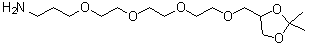 CAS # 869308-42-9, 1-(2,2-Dimethyl-1,3-dioxolan-4-yl)-2,5,8,11-tetraoxatetradecan-14-amine