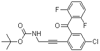 structure of CAS# 869366-03-0, [3-[4-氯-2-(2,6-二氟苯甲酰基)苯基]丙-2-炔基]氨基甲酸叔丁酯