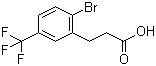 structure of CAS# 869725-56-4, 2-溴-5-(三氟甲基)苯丙酸