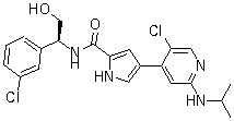 structure of CAS# 869886-67-9, 4-[5-氯-2-[(1-甲基乙基)氨基]-4-吡啶基]-N-[(1S)-1-(3-氯苯基)-2-羟基乙基]-1H-吡咯-2-甲酰胺
