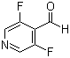 structure of CAS# 870234-98-3, 3,5-二氟吡啶-4-甲醛