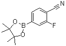 structure of CAS# 870238-67-8, 4-氰基-3-氟苯硼酸频哪醇酯
