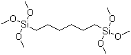 structure of CAS# 87135-01-1, 1,6-Bis(trimethoxysilyl)hexane