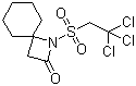 1-[(2,2,2-Trichloroethyl)sulfonyl]-1-azaspiro[3.5]nonan-2-one molecular structure (CAS 87143-20-2)