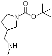 structure of CAS# 872716-75-1, 3-[(甲基氨基)甲基]-1-吡咯烷甲酸叔丁酯