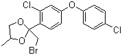 structure of CAS# 873012-43-2, 2-(溴甲基)-2-[2-氯-4-(4-氯苯氧基)苯基]-4-甲基-1,3-二氧戊环