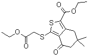 CAS # 873189-06-1, 3-[[(Ethoxycarbonyl)methyl]sulfanyl]-6,6-dimethyl-4-oxo-4,5,6,7-tetrahydrobenzo[c]thiophene-1-carboxylic acid ethyl ester