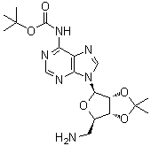 CAS # 873556-45-7, 5'-Amino-5'-deoxy-N-[(1,1-dimethylethoxy)carbonyl]-2',3'-O-(1-methylethylidene)adenosine