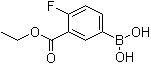 structure of CAS# 874219-36-0, [3-(乙氧羰基)-4-氟苯基]硼酸