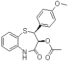 structure of CAS# 87447-47-0, (2S,3S)-3-(Acetyloxy)-2,3-dihydro-2-(4-methoxyphenyl)-1,5-benzothiazepin-4(5H)-one