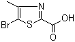 structure of CAS# 874509-45-2, 5-溴-4-甲基噻唑-2-羧酸