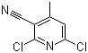 CAS # 875-35-4, 2,6-Dichloro-4-methylnicotinonitrile, 3-Cyano-4-methyl-2,6-dichloropyridine