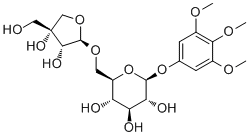 CAS # 87562-76-3, Kelampayoside A, 3,4,5-Trimethoxyphenyl 6-O-D-apio-beta-D-furanosyl-beta-D-glucopyranoside