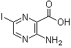 structure of CAS# 875781-48-9, 3-氨基-6-碘-2-吡嗪甲酸