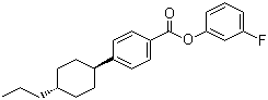 structure of CAS# 87592-61-8, 3-Fluorophenyl 4'-trans-propylcyclohexylbenzoate